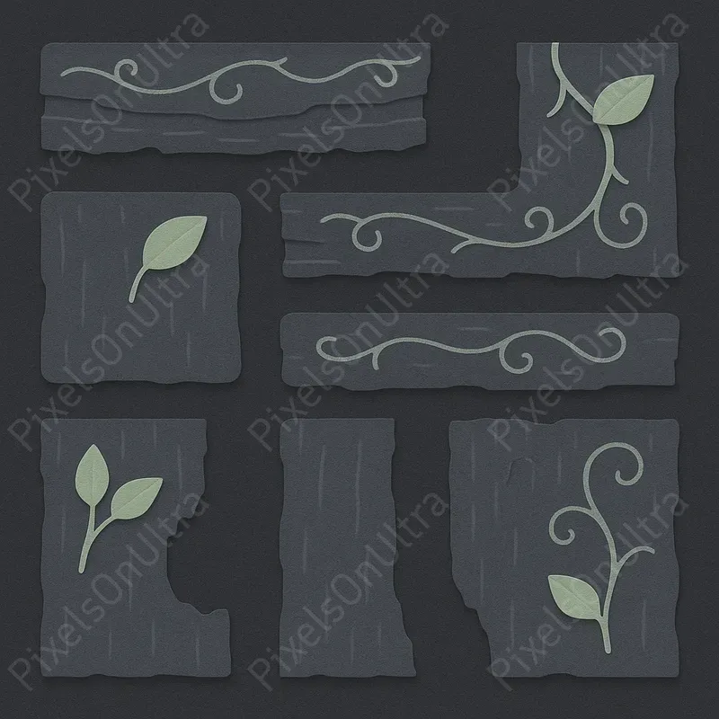 2D Paper Cutout Platform Tiles Packs