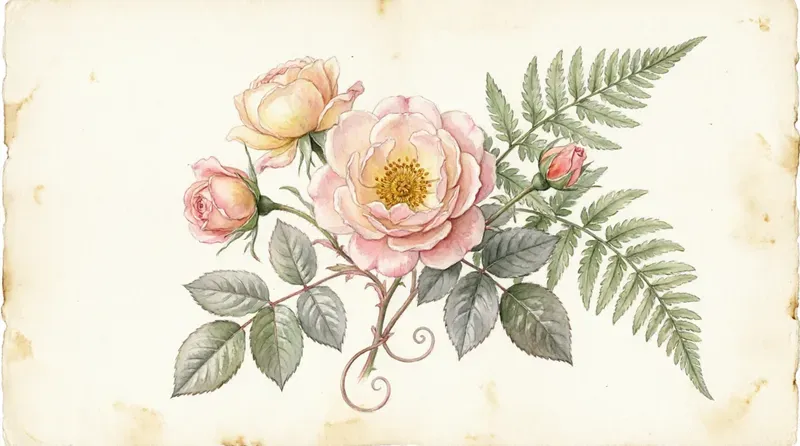 Romantic French Botanical Watercolors