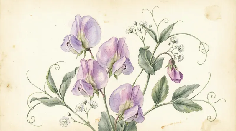 Romantic French Botanical Watercolors