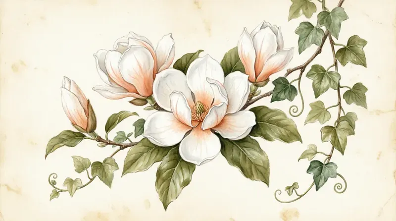 Romantic French Botanical Watercolors