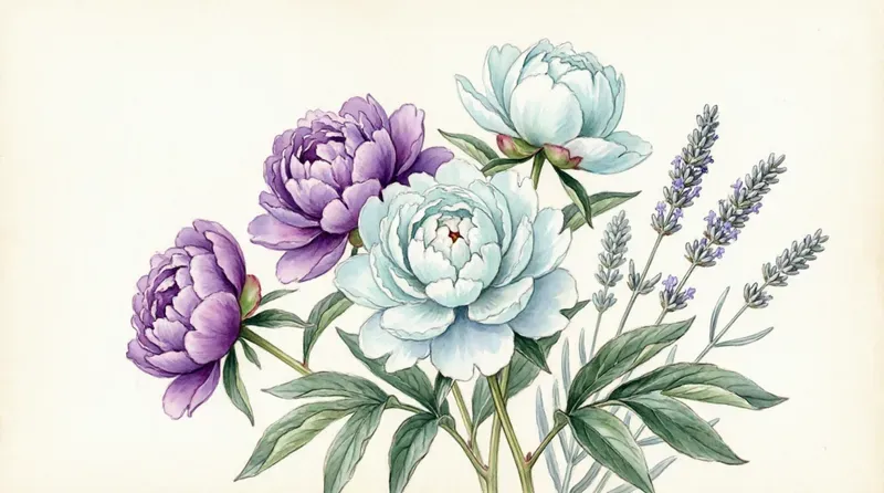 Romantic French Botanical Watercolors