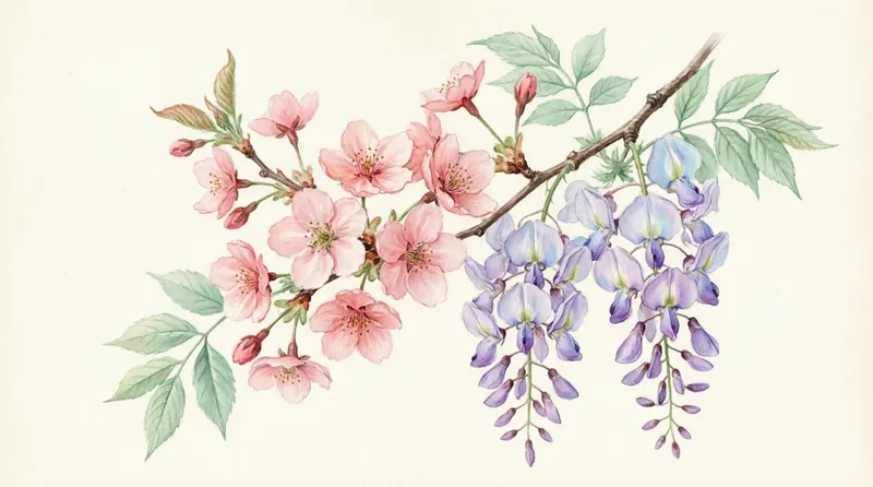 Romantic French Botanical Watercolors