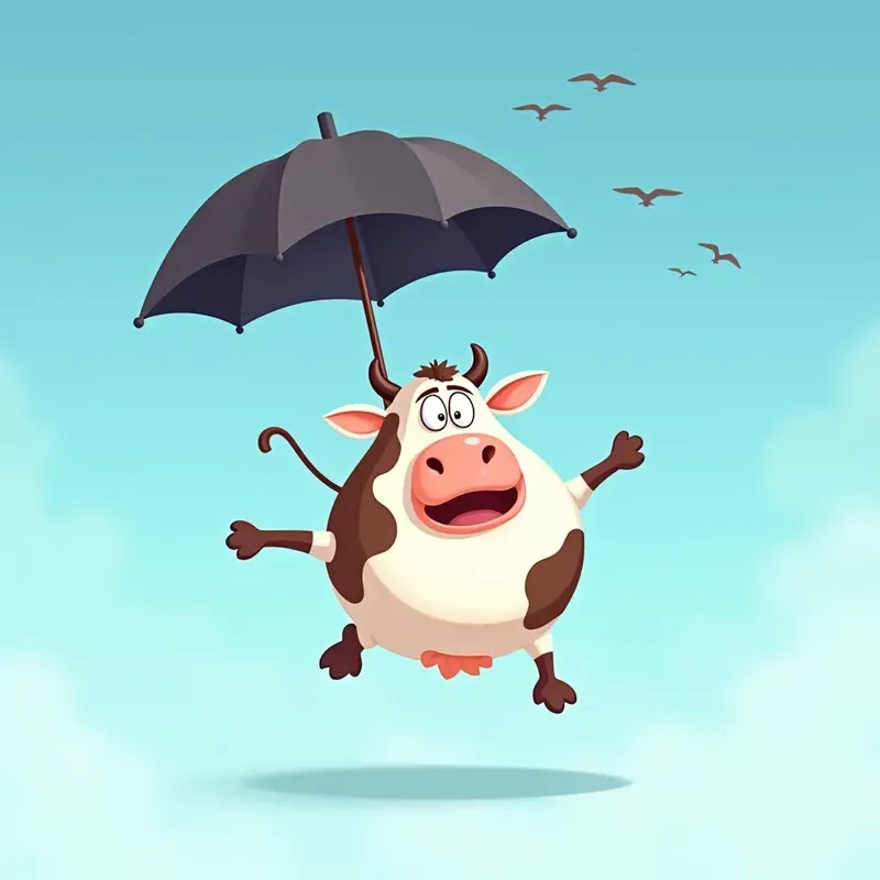 Caricature Animals In Air