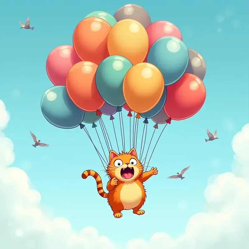 Caricature Animals In Air