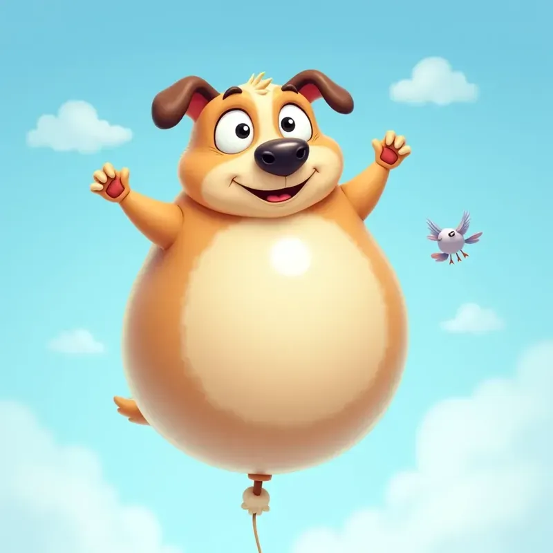 Caricature Animals In Air