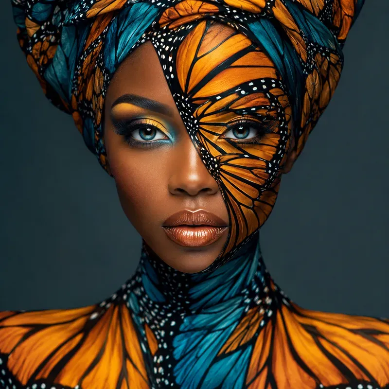 Abstract Geometric Fashion Portraits