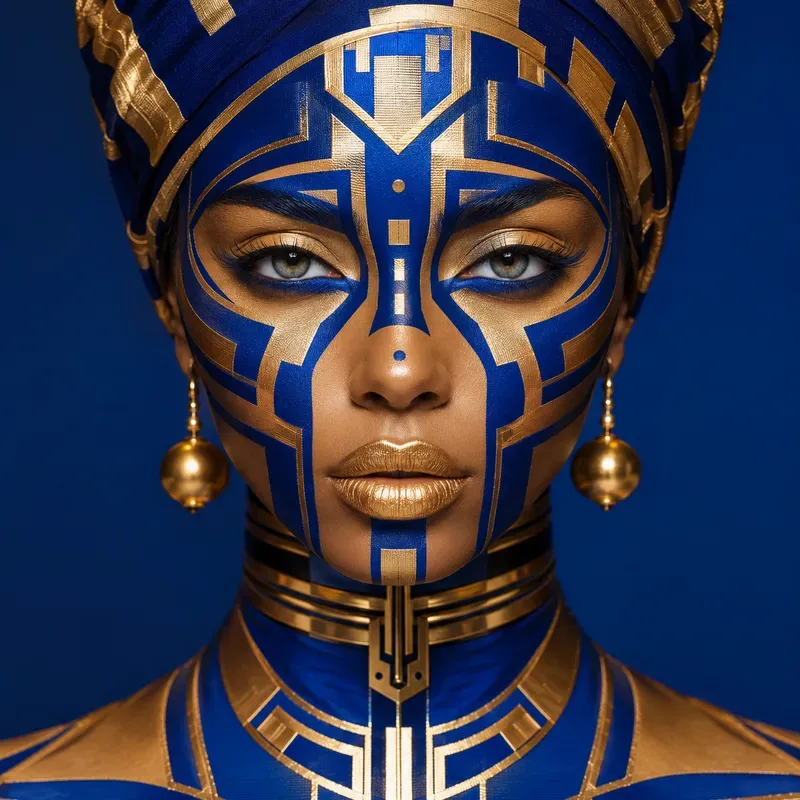 Abstract Geometric Fashion Portraits