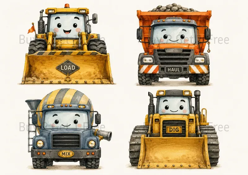 Western Whimsical Transportation Cliparts
