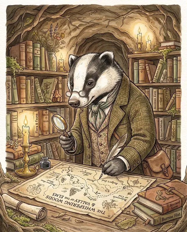 Vintage Animal Storybook Watercolor Art