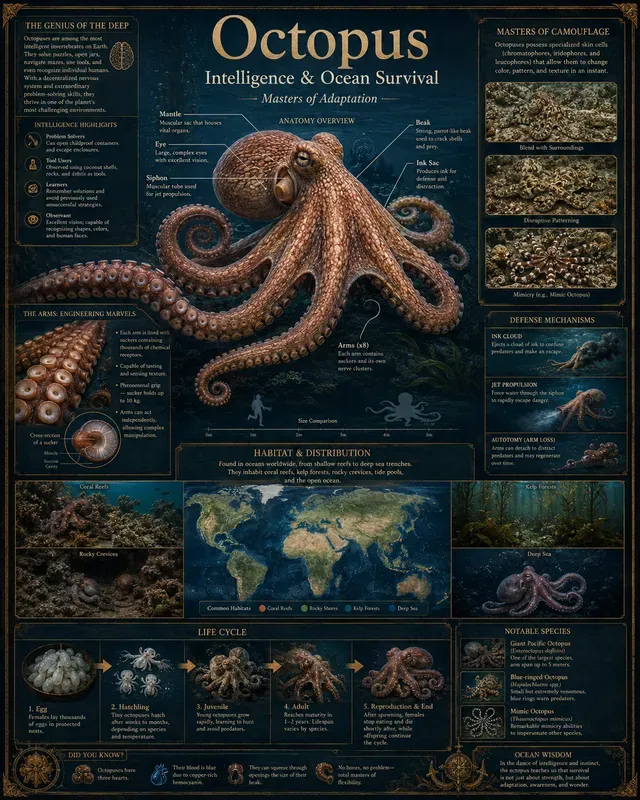 Vintage Wildlife Infographics
