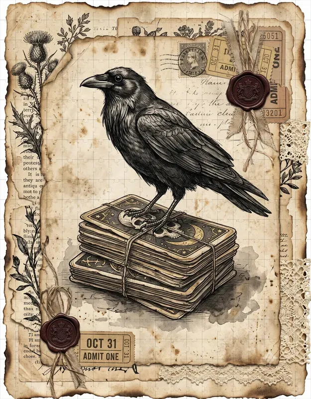 Vintage Halloween Junk Journal Pages