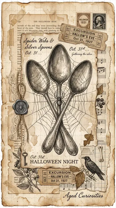 Vintage Halloween Junk Journal Pages