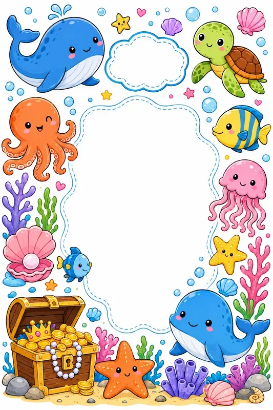 Colorful Kids Doodle Collage Poster Art