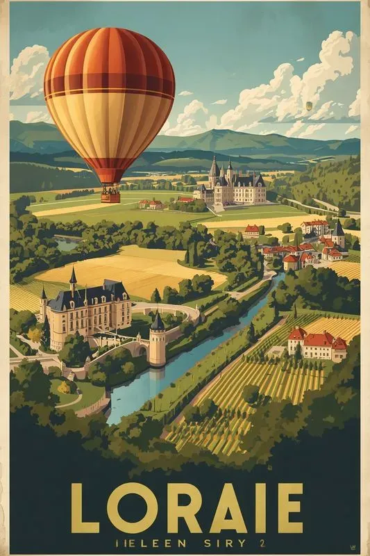 Vintage Hot Air Balloon Travel Posters