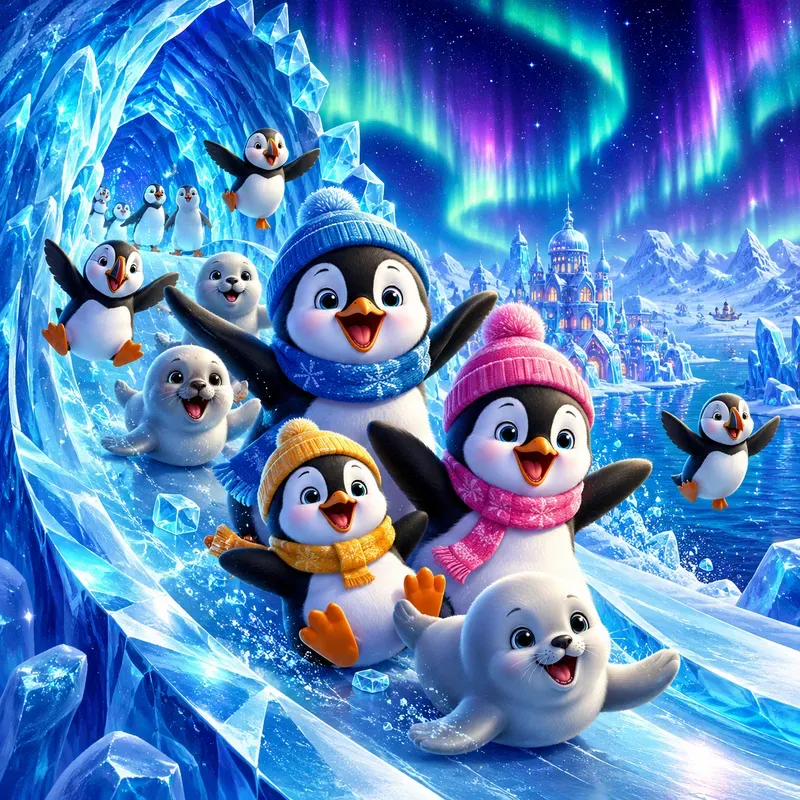 Cute Cartoon Animal Scenes