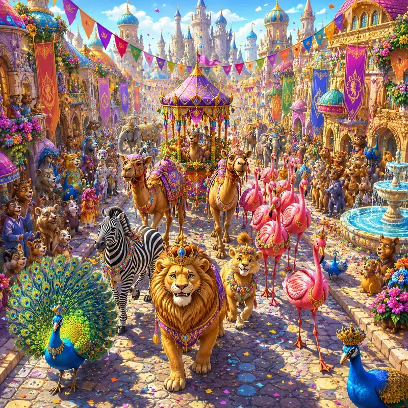 Cute Cartoon Animal Scenes