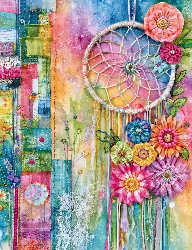 Bohemian Rainbow Scrapbook Ephemera Pages