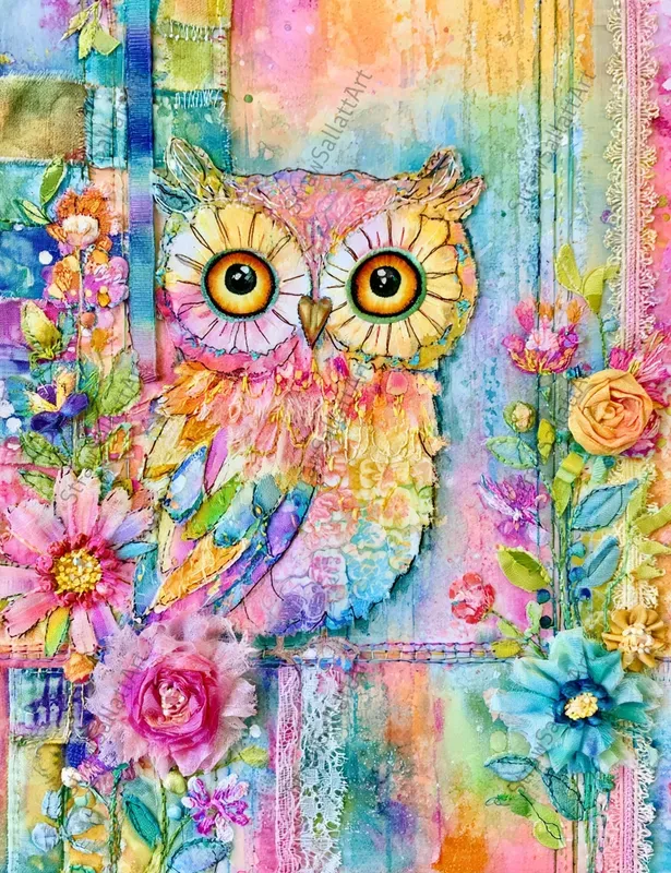 Bohemian Rainbow Scrapbook Ephemera Pages