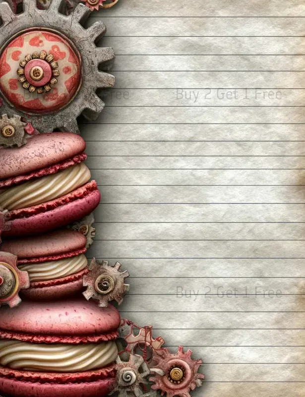 Steampunk Girl Plain Papers