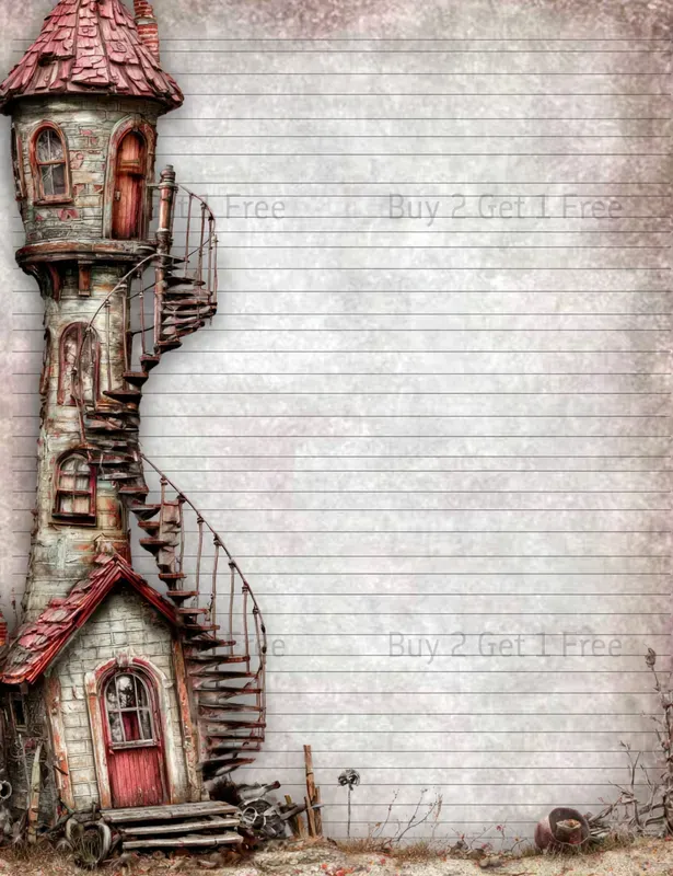 Steampunk Girl Plain Papers