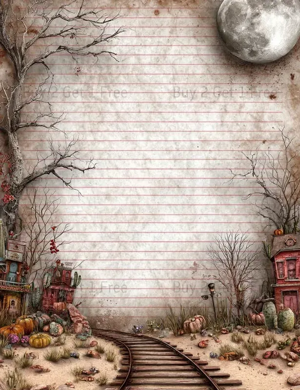Steampunk Girl Plain Papers