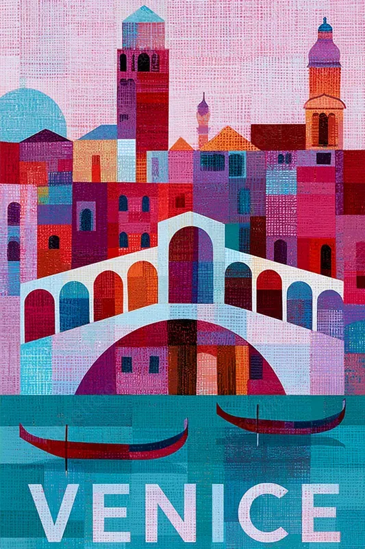 Geometric City Travel Posters
