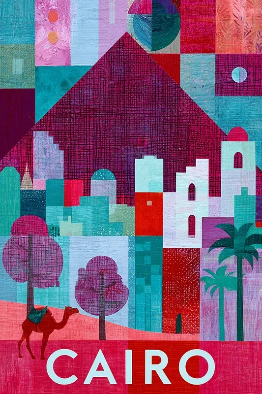 Geometric City Travel Posters