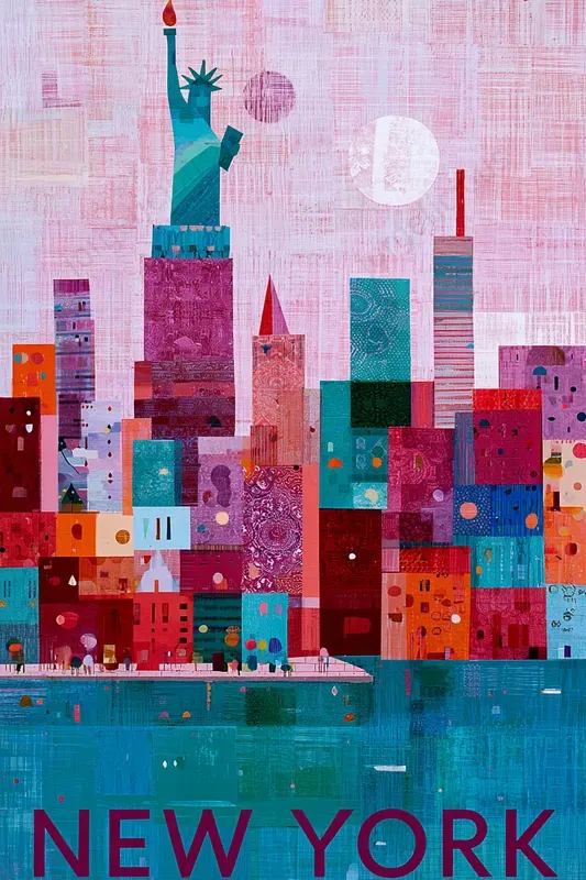 Geometric City Travel Posters