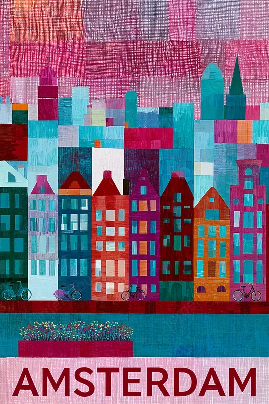 Geometric City Travel Posters