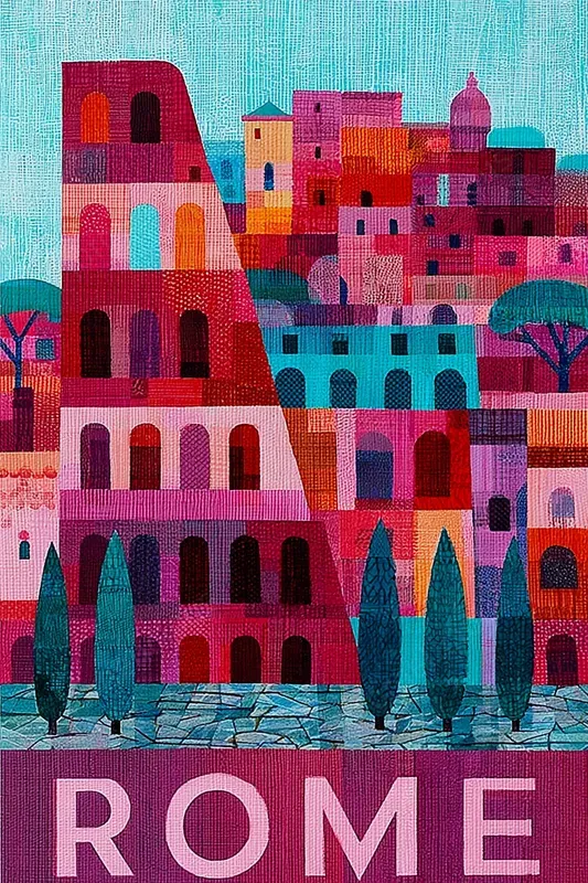 Geometric City Travel Posters