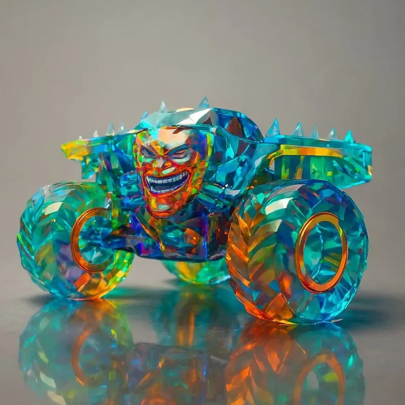 Multicolored Crystal Sculptures