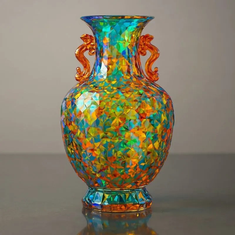 Multicolored Crystal Sculptures