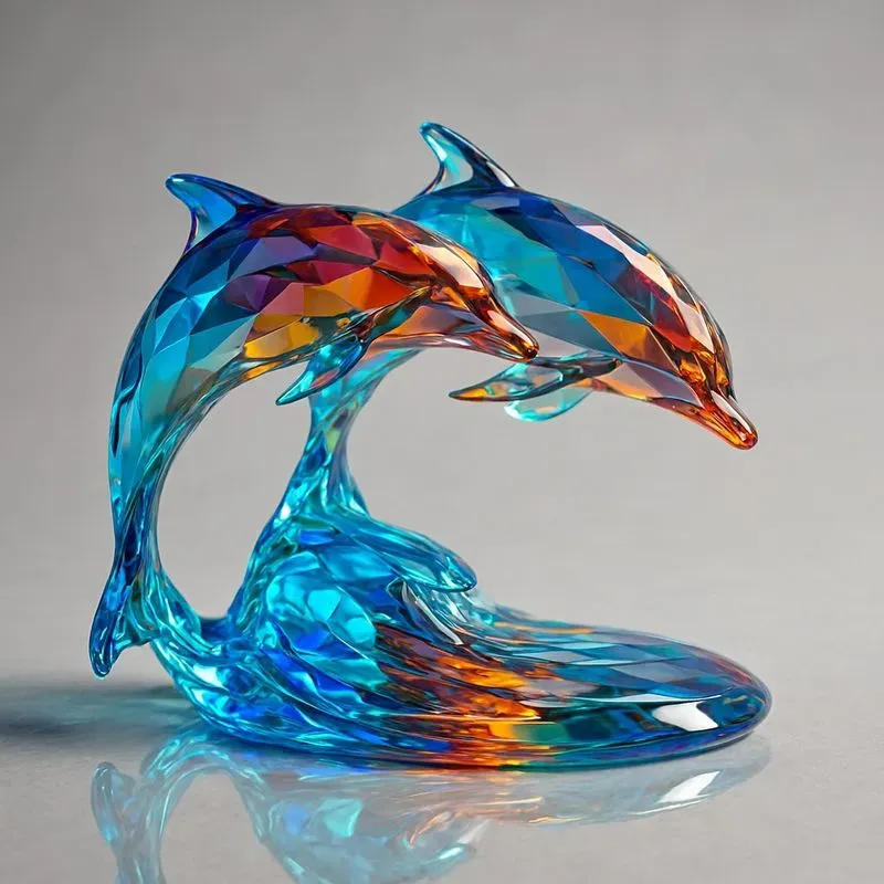 Multicolored Crystal Sculptures