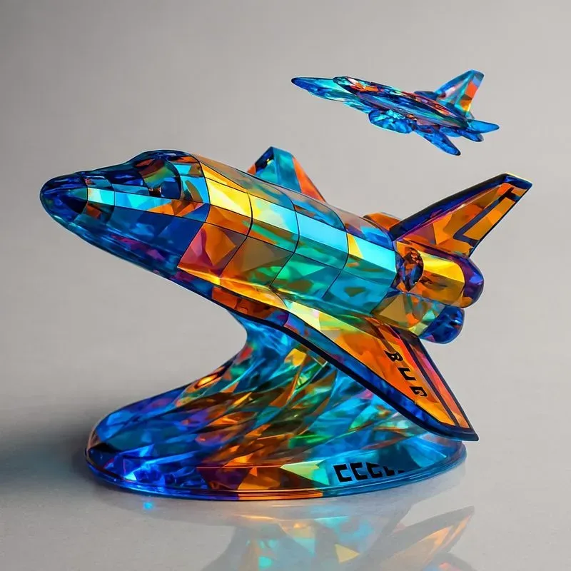 Multicolored Crystal Sculptures