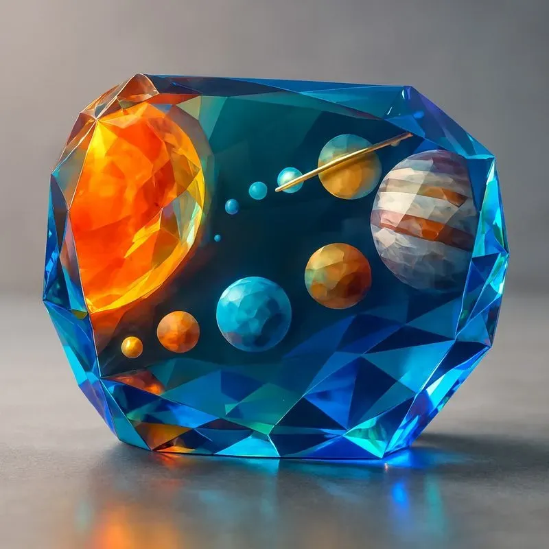 Multicolored Crystal Sculptures