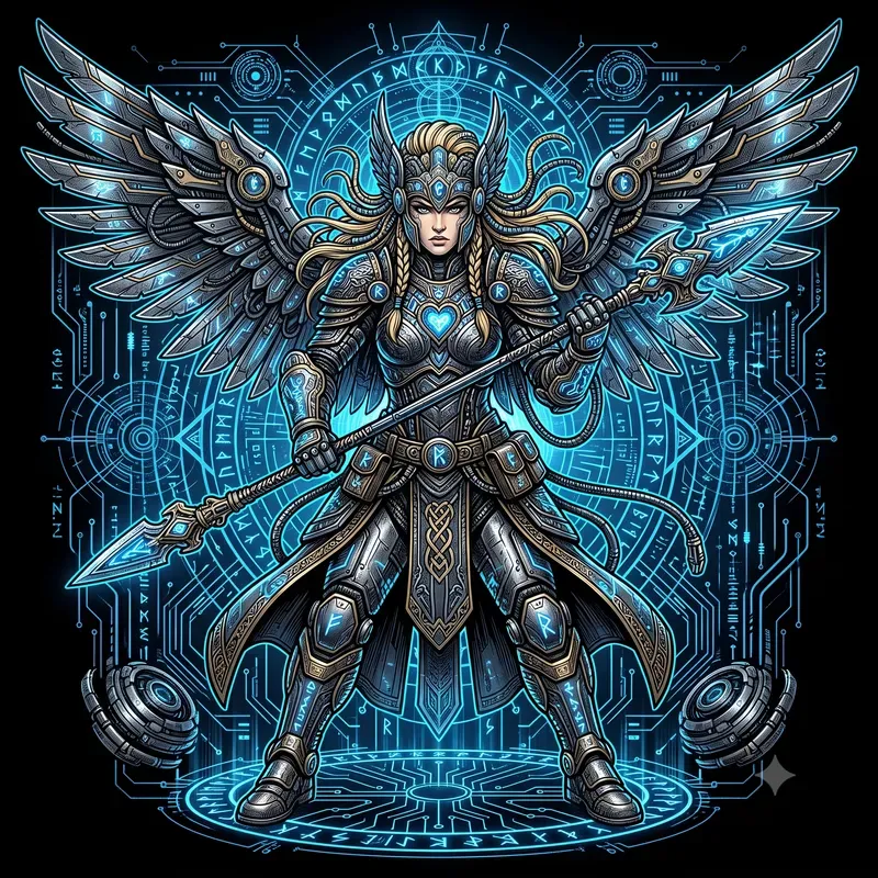 Cyber Viking Mythology Tshirt Designs