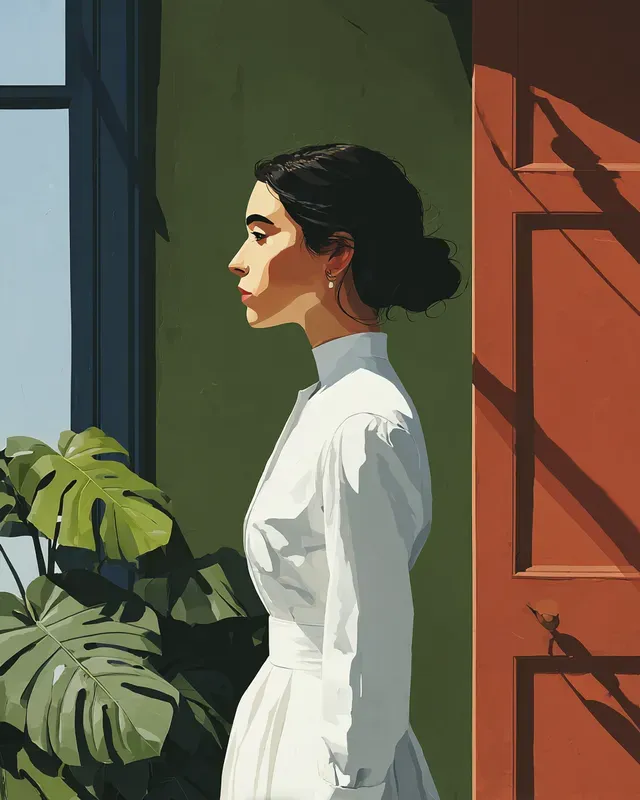Sunlit Mediterranean Illustration Style