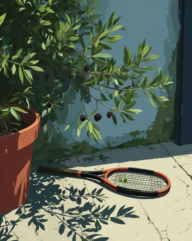 Sunlit Mediterranean Illustration Style