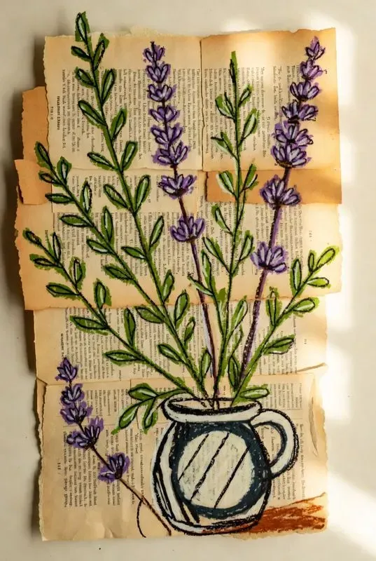 Vintage Dictionary Flower Art