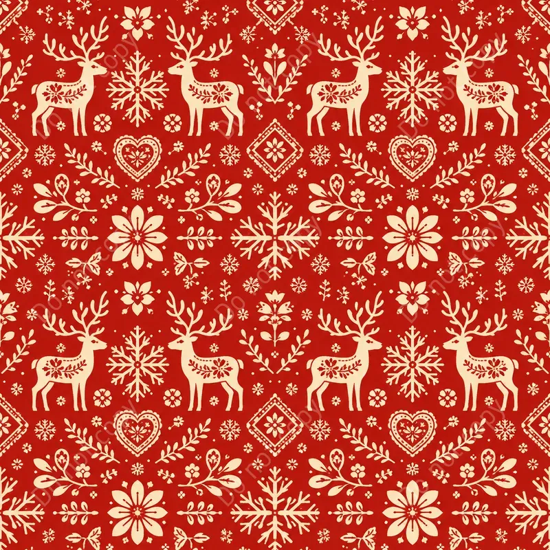 Scandinavian Folk Seamless Patterns