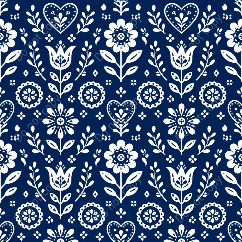 Scandinavian Folk Seamless Patterns