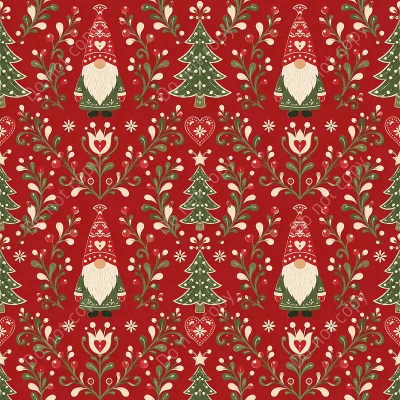 Scandinavian Folk Seamless Patterns