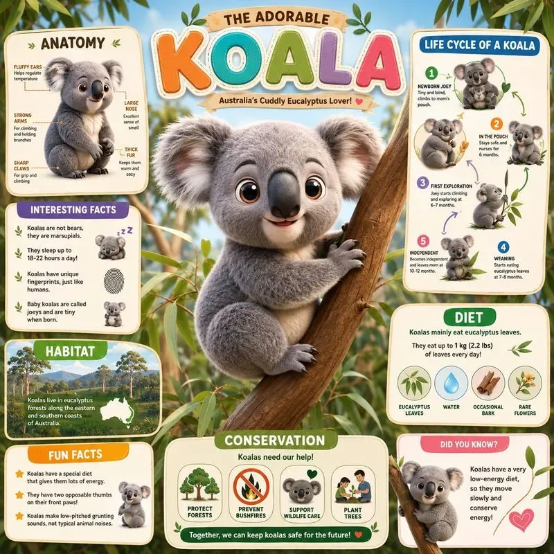 Cute Animal Learning Infographics