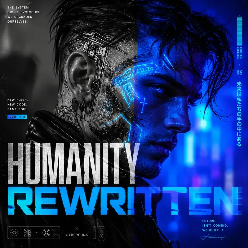 Cinematic Split Portrait Typographies