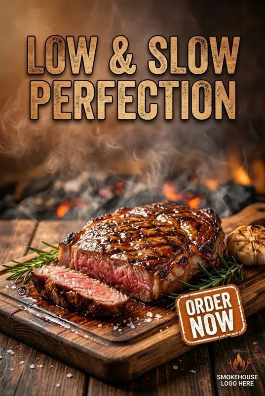 Bbq Grilled Meat Ad Poster Generator
