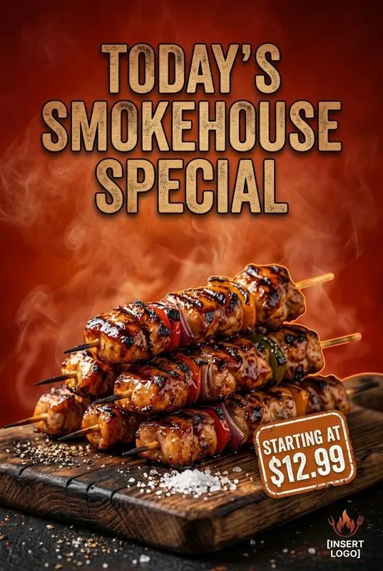 Bbq Grilled Meat Ad Poster Generator