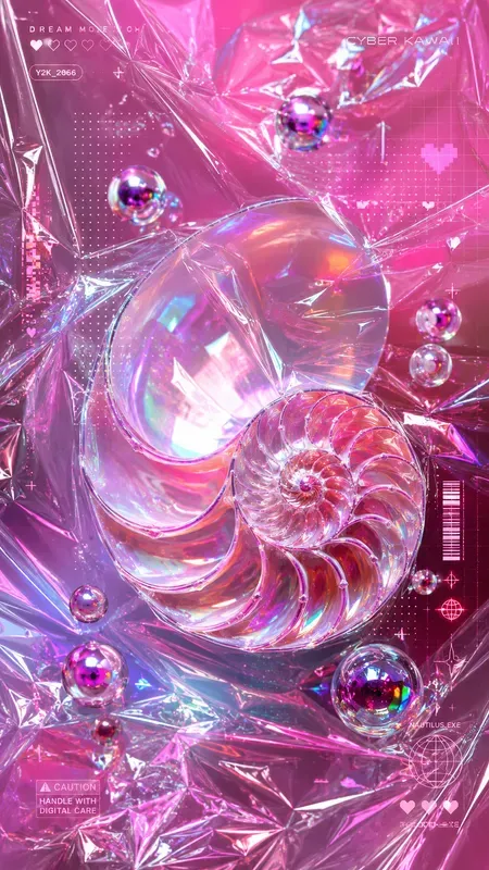 Cyber Kawaii Iridescent Backgrounds