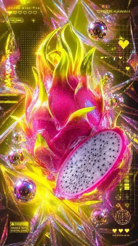 Cyber Kawaii Iridescent Backgrounds