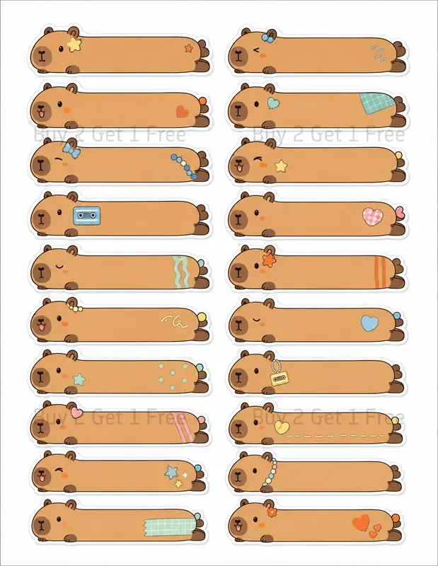 Character Page Marker Bookmark Sheets