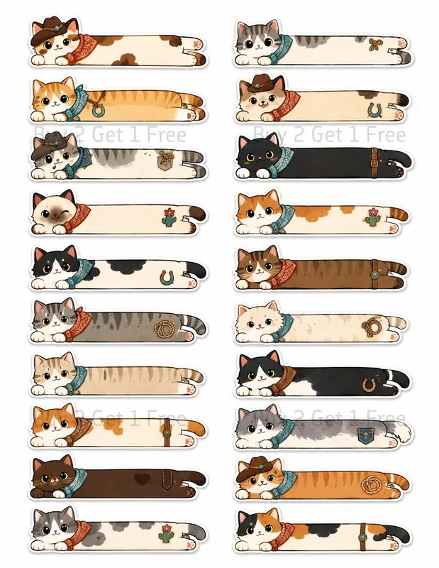 Character Page Marker Bookmark Sheets